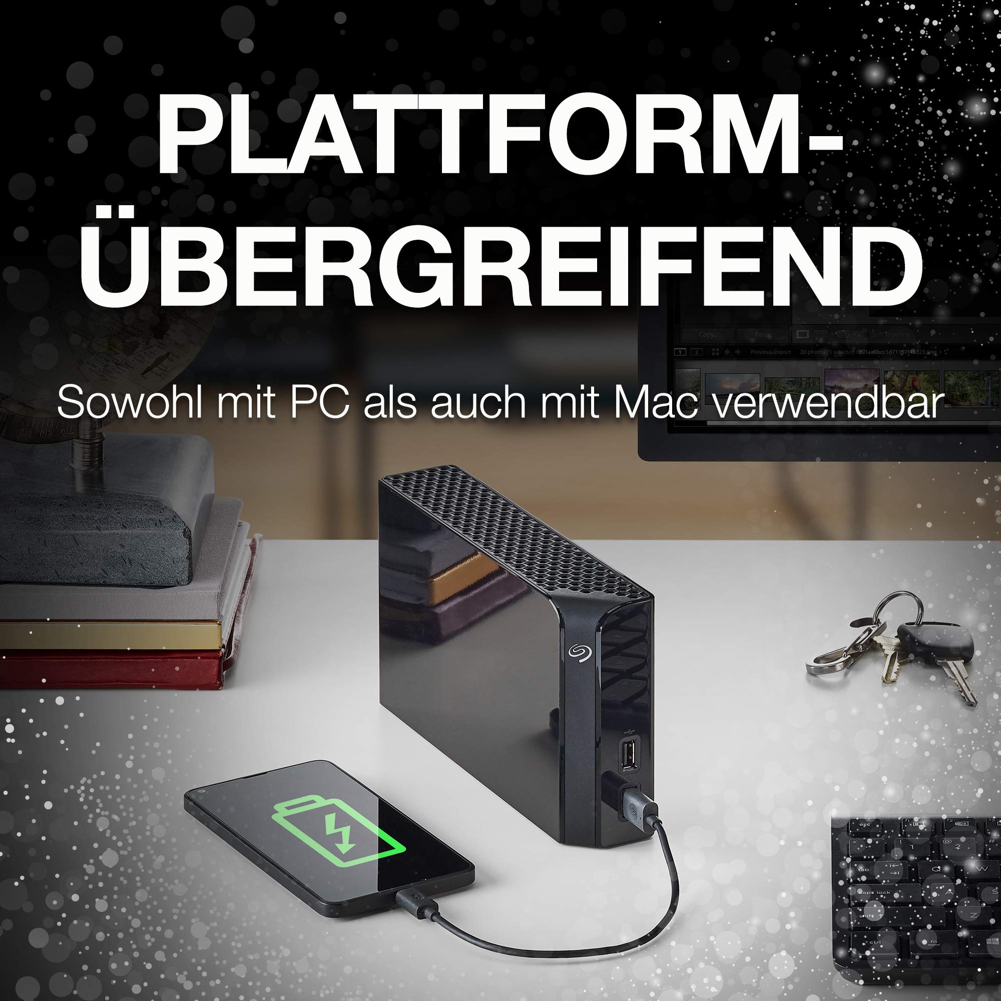 Seagate Backup Plus HUB 8TB externe Festplatte mit USB Hub